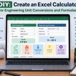 📐 DIY: Create an Excel Calculator for Engineering Unit Conversions and Formulas