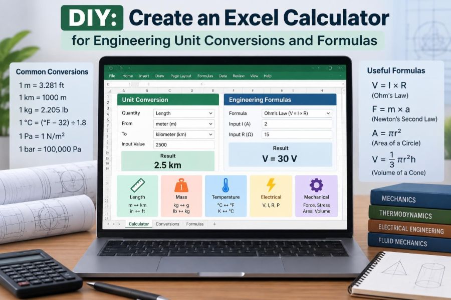 ๐ DIY: Create an Excel Calculator for Engineering Unit Conversions and Formulas