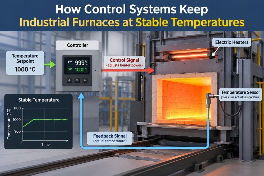 🌡️ How Control Systems Keep Industrial Furnaces at Stable Temperatures