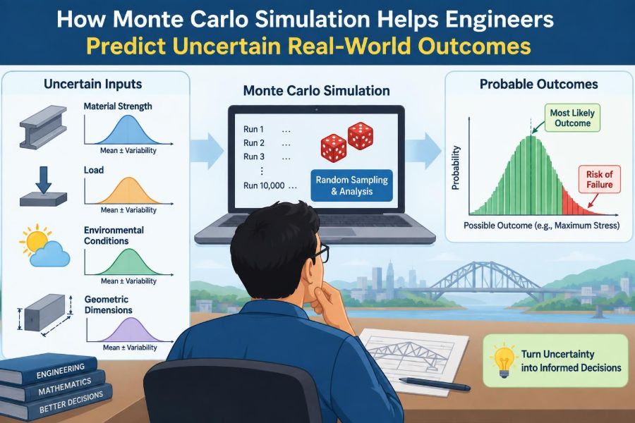 ๐ฏ How Monte Carlo Simulation Helps Engineers Predict Uncertain Real-World Outcomes