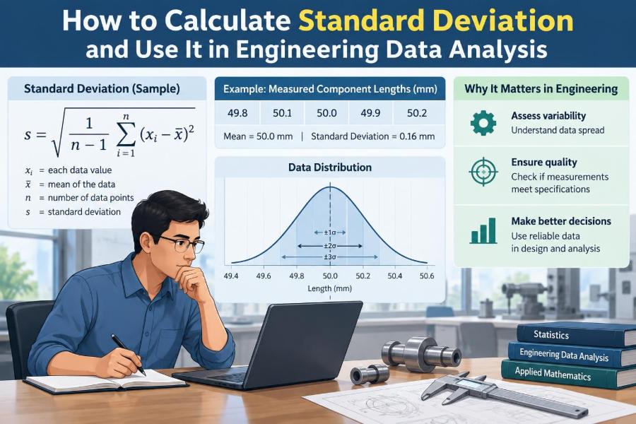 ๐ How to Calculate Standard Deviation and Use It in Engineering Data Analysis