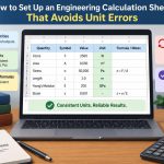 📐 How to Set Up an Engineering Calculation Sheet That Avoids Unit Errors