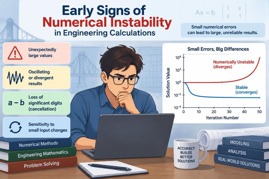 📐 Early Signs of Numerical Instability in Engineering Calculations