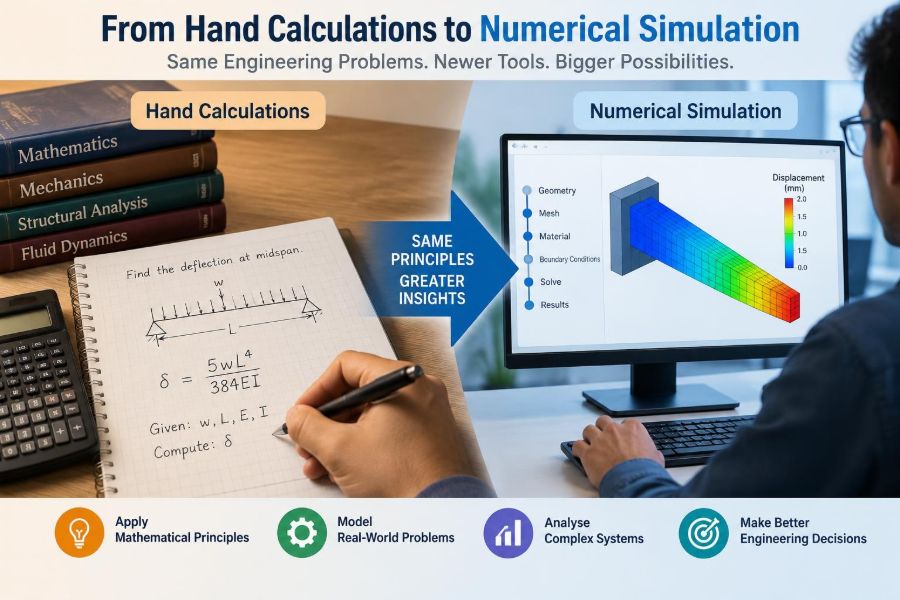 📐 From Hand Calculations to Numerical Simulation: How Engineers Solve Complex Problems Today