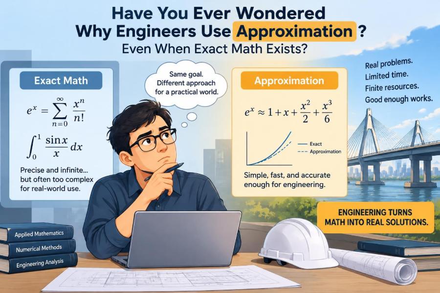 📐 Have You Ever Wondered Why Engineers Use Approximation Even When Exact Math Exists?
