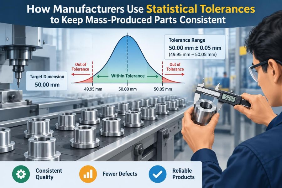 📐 How Manufacturers Use Statistical Tolerances to Keep Mass-Produced Parts Consistent