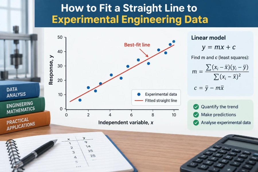 📐 How to Fit a Straight Line to Experimental Engineering Data