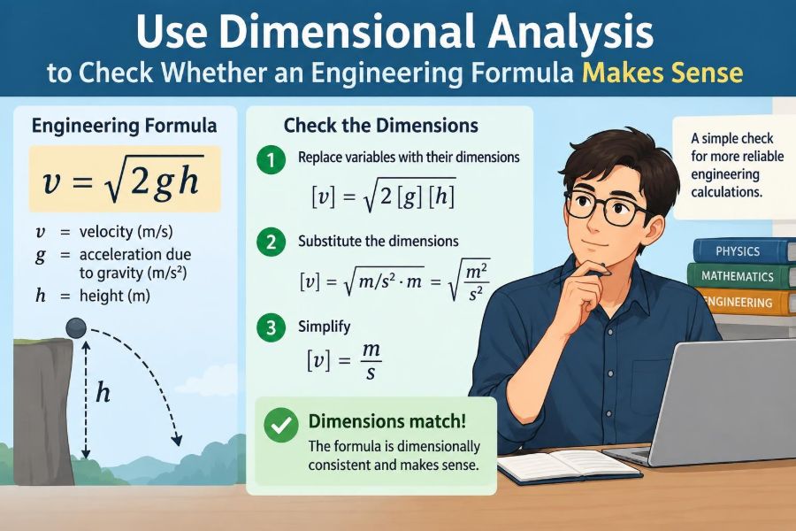 📐 How to Use Dimensional Analysis to Check Whether an Engineering Formula Makes Sense