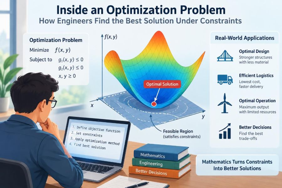 📐 Inside an Optimization Problem: How Engineers Find the Best Solution Under Constraints