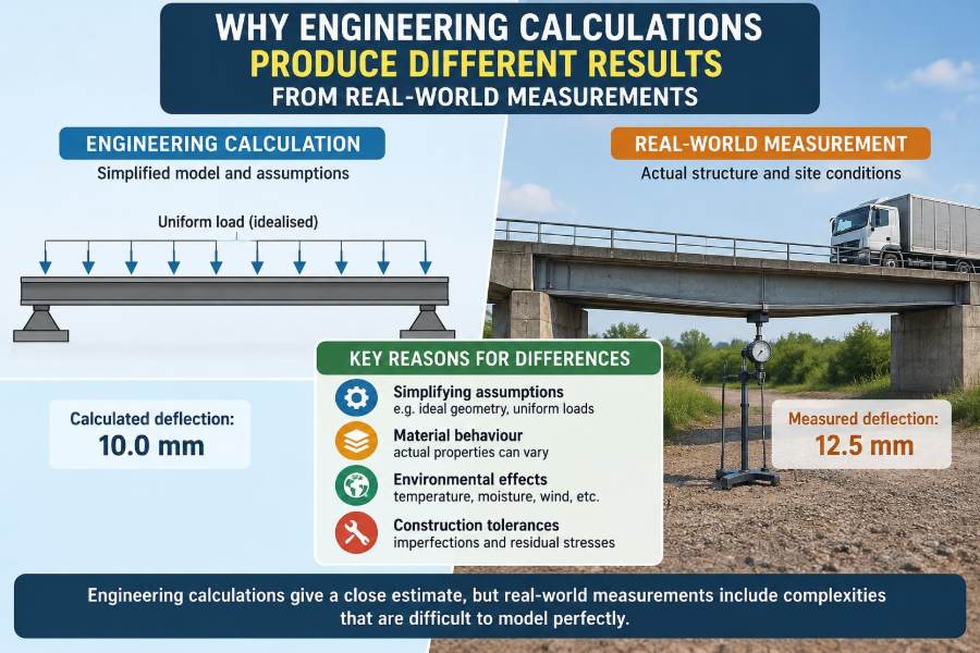 📐 Reasons Why Engineering Calculations Produce Different Results from Real-World Measurements