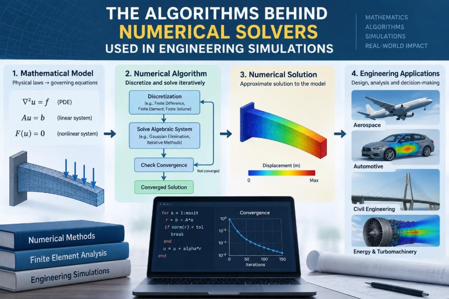 📐 The Algorithms Behind Numerical Solvers Used in Engineering Simulations