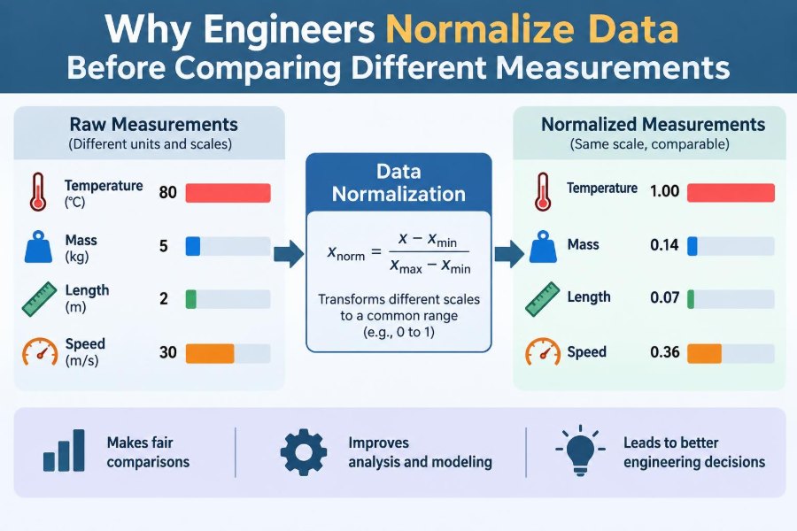 📐 Why Engineers Normalize Data Before Comparing Different Measurements